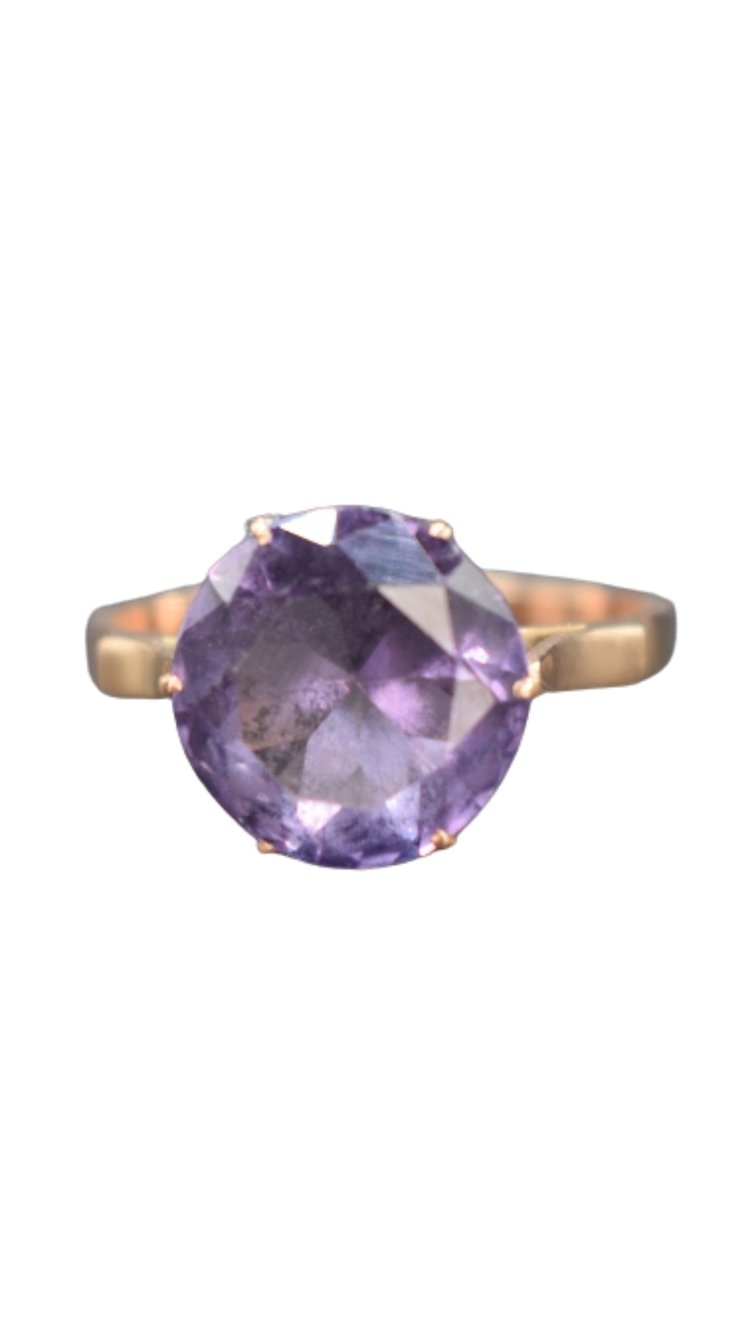 5 Amethyst Solitaire Ring