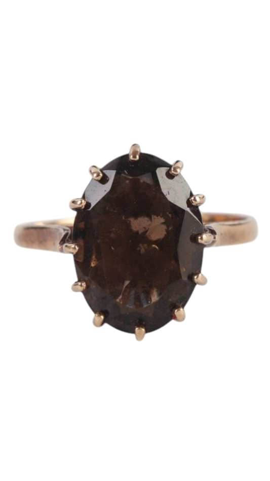 674 Oval Smoky Quartz Ring
