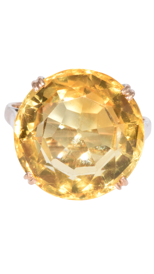 532 Round Cut Citrine Ring