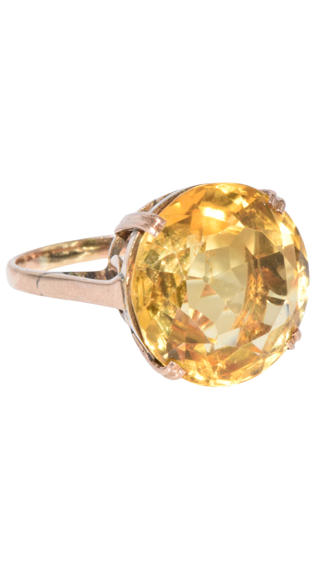 532 Round Cut Citrine Ring