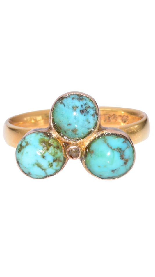 584 Turquoise Cabochon Wedding Band