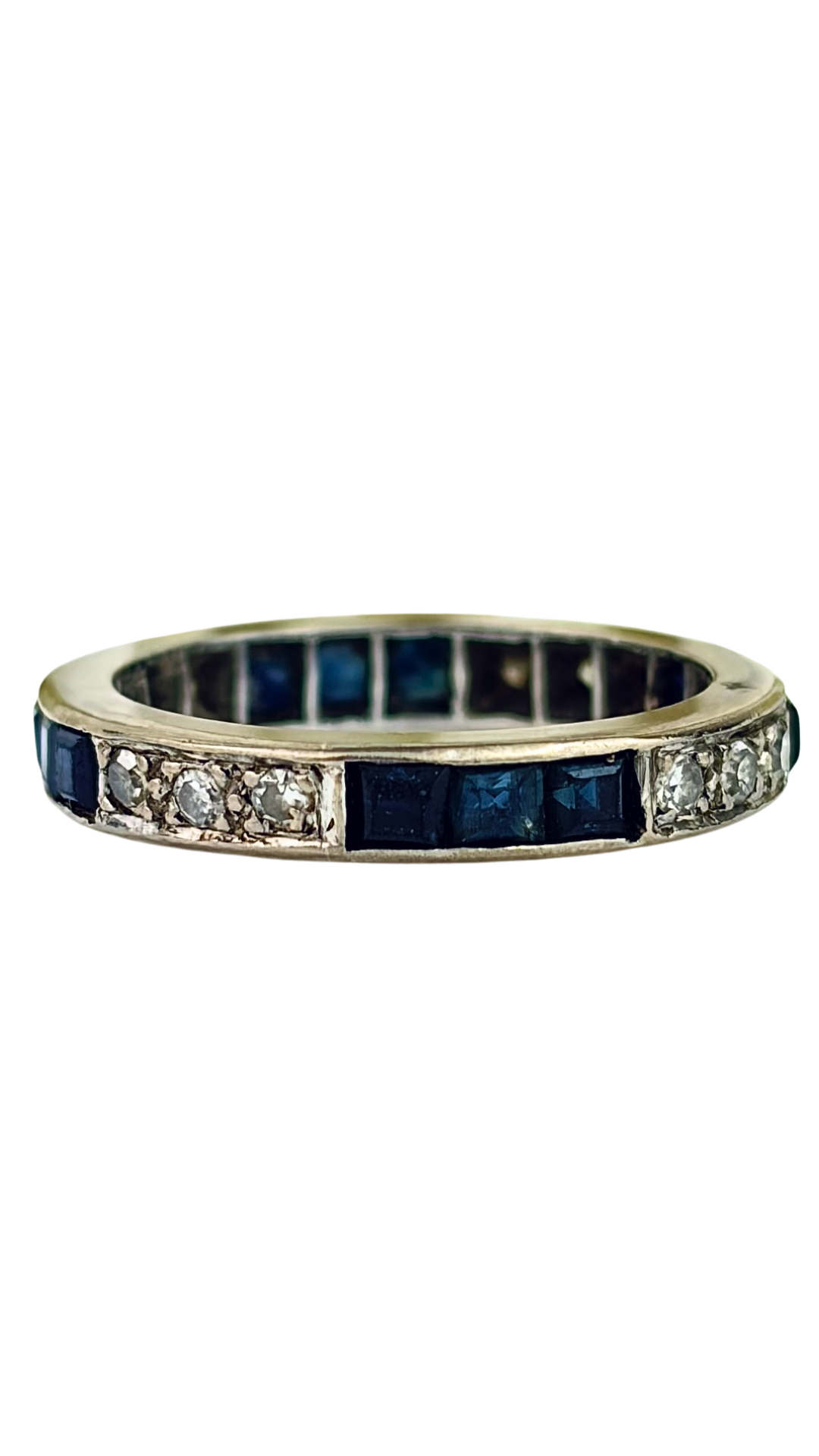 79 Art Deco Sapphire Diamond Eternity Ring