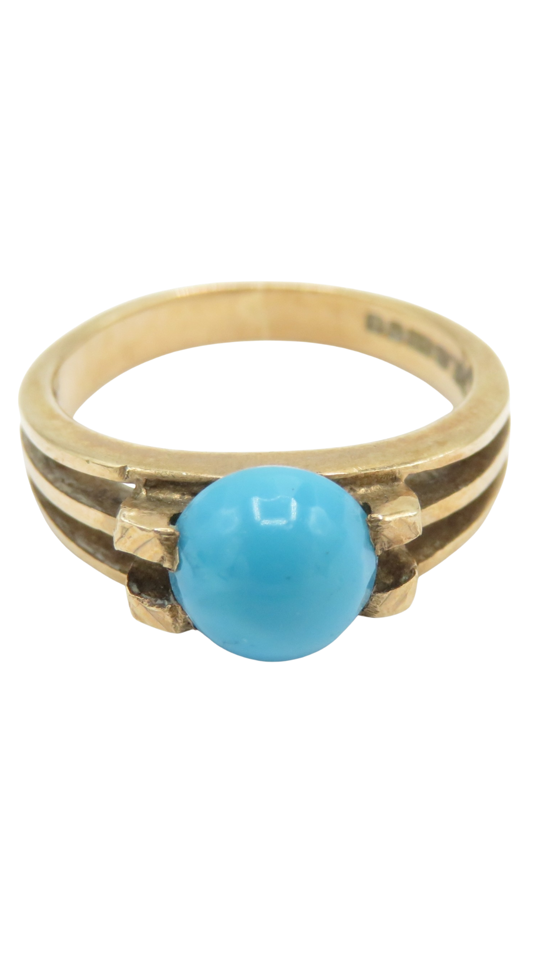 16 Gold Turquoise Dress Ring