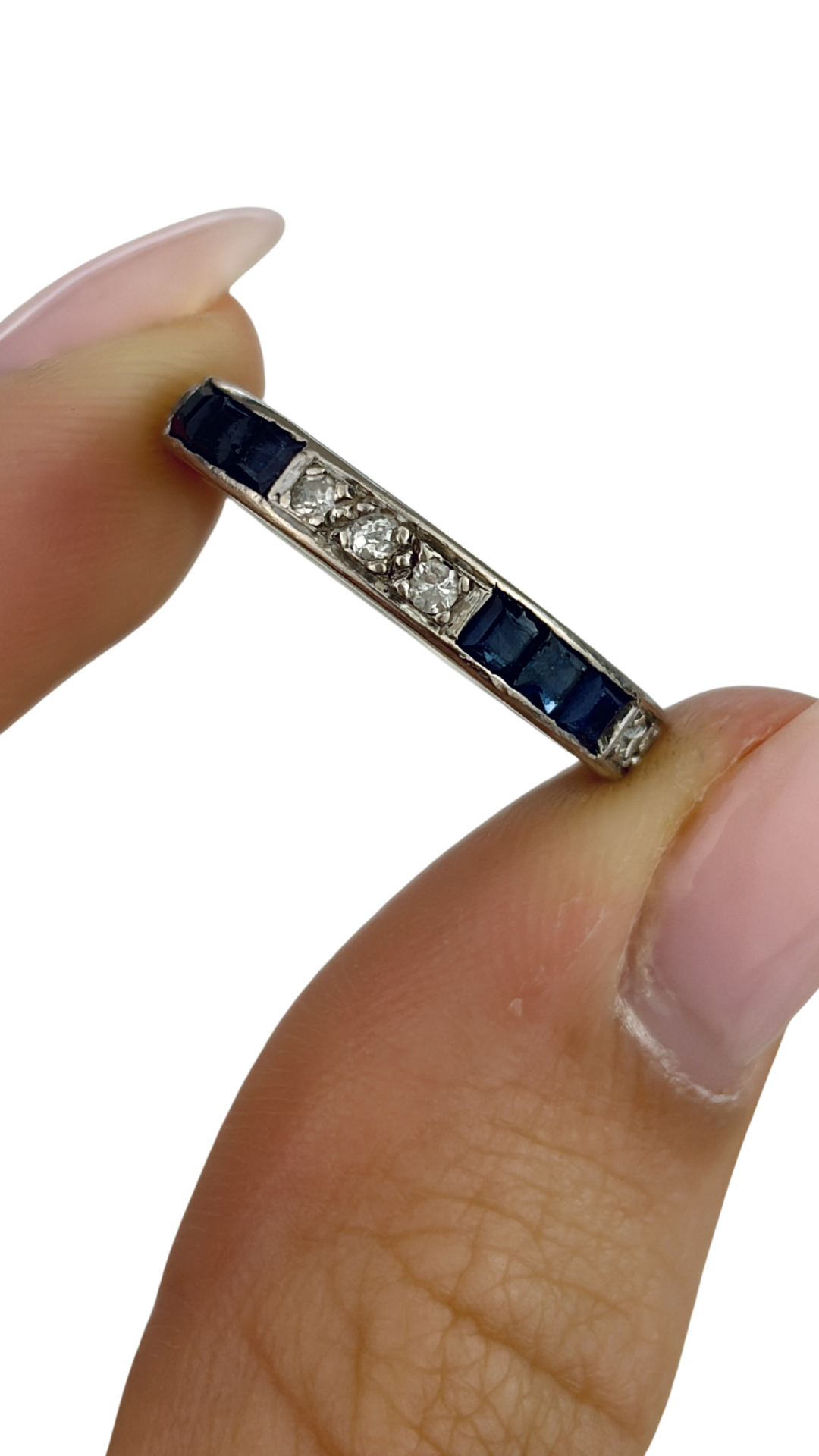 79 Art Deco Sapphire Diamond Eternity Ring