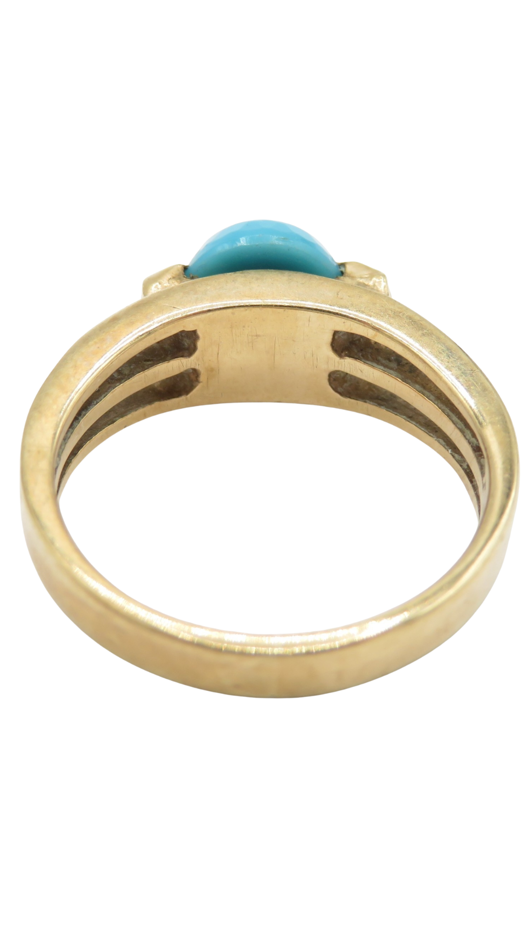 16 Gold Turquoise Dress Ring