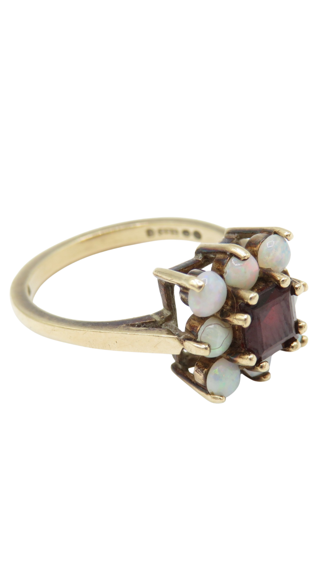 115 Opal Garnet Cocktail Ring