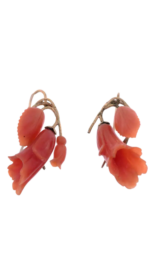7 Coral Floral Earring