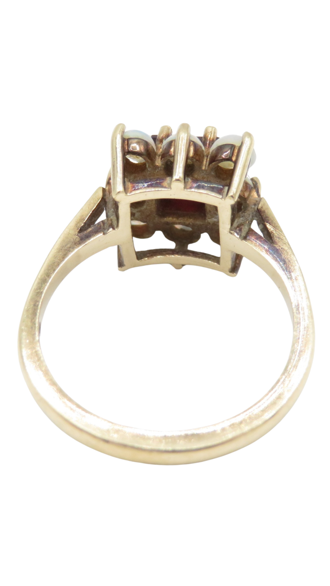 115 Opal Garnet Cocktail Ring