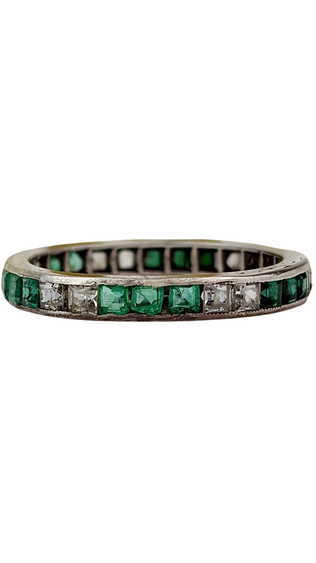174 Emerald & White Sapphire Eternity Ring