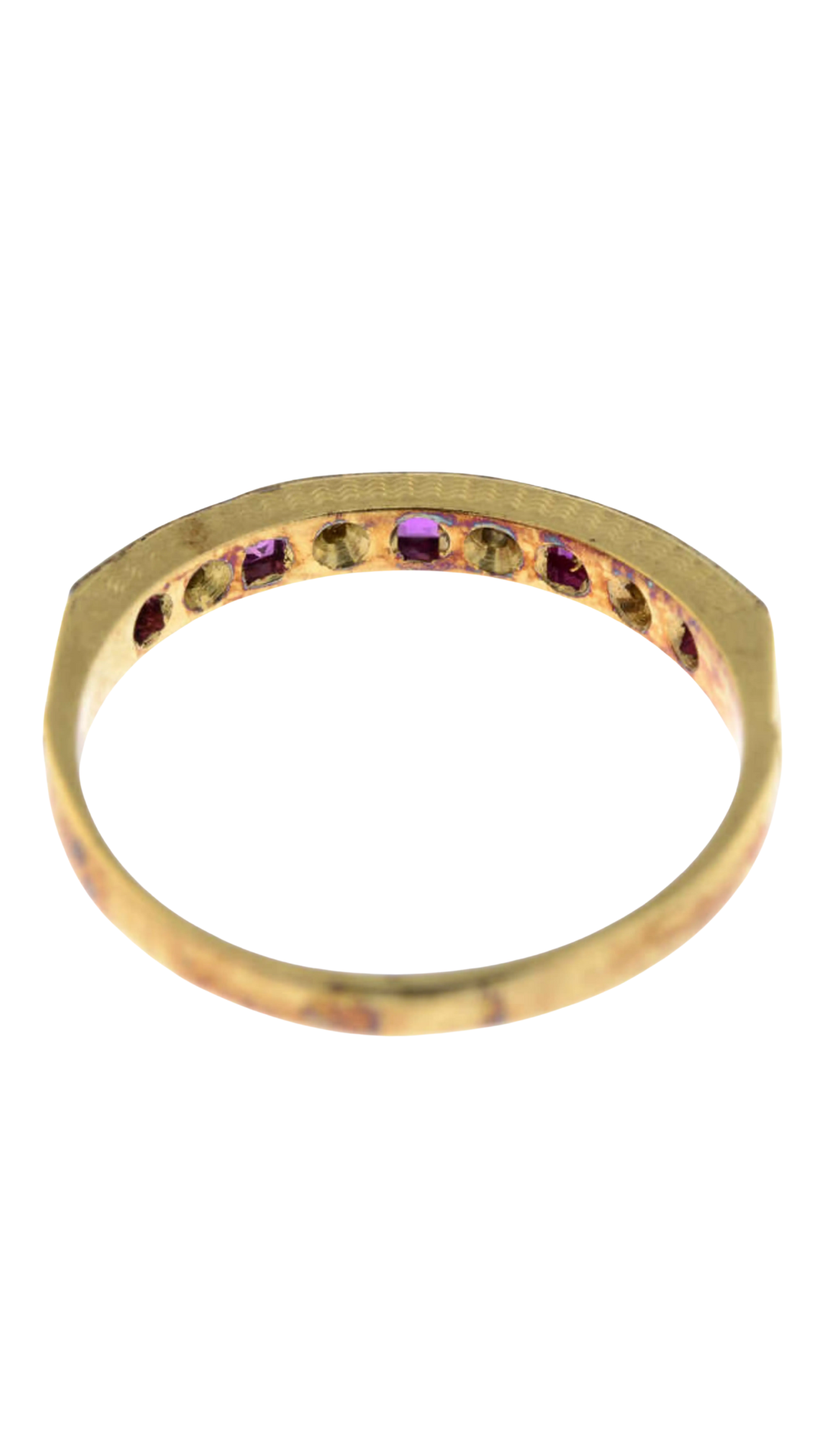 172 Ruby Diamond Half Eternity Ring
