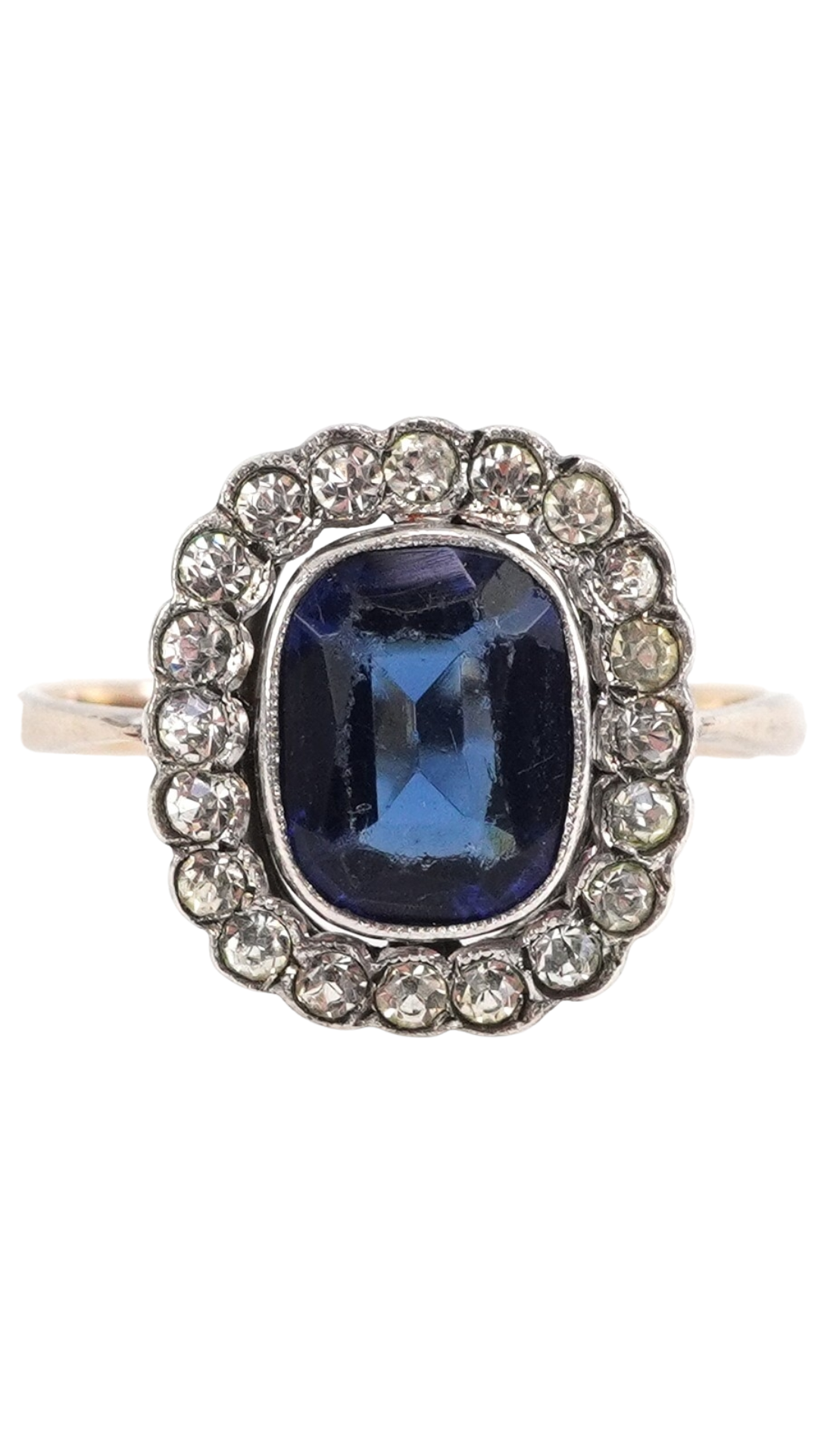 3091 Blue Cluster Halo Ring
