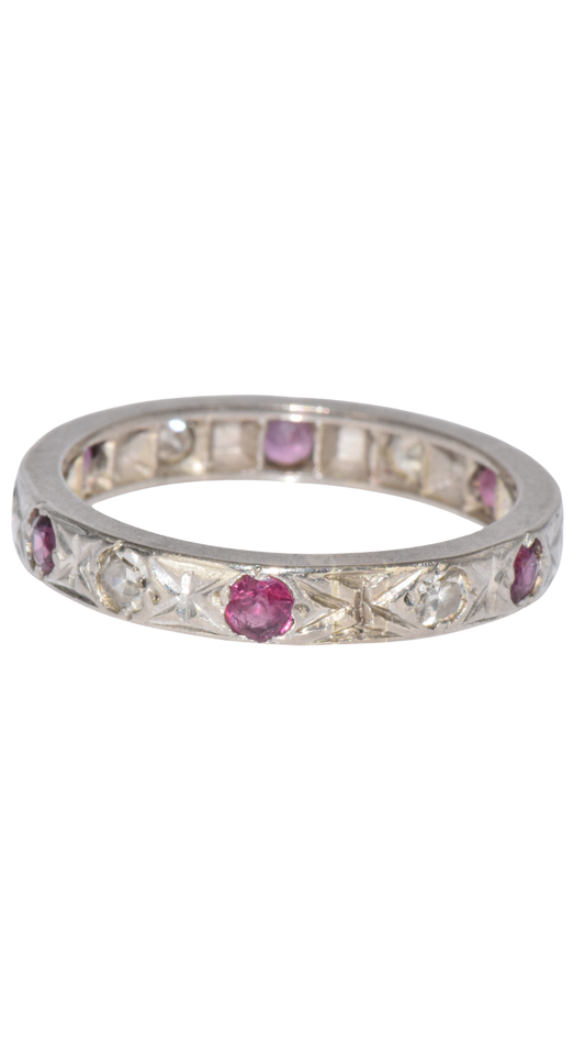 616 Ruby & Diamond Platinum Eternity Ring