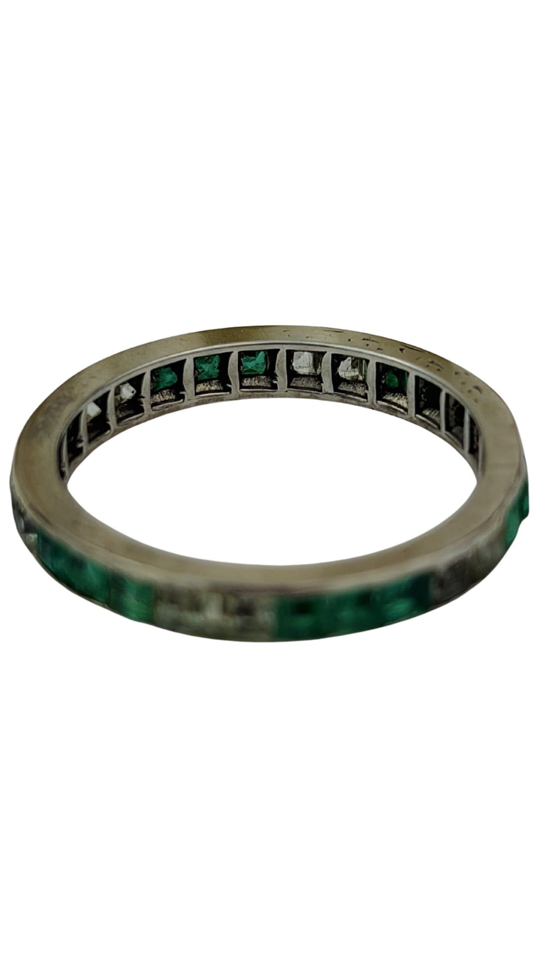 174 Emerald & White Sapphire Eternity Ring