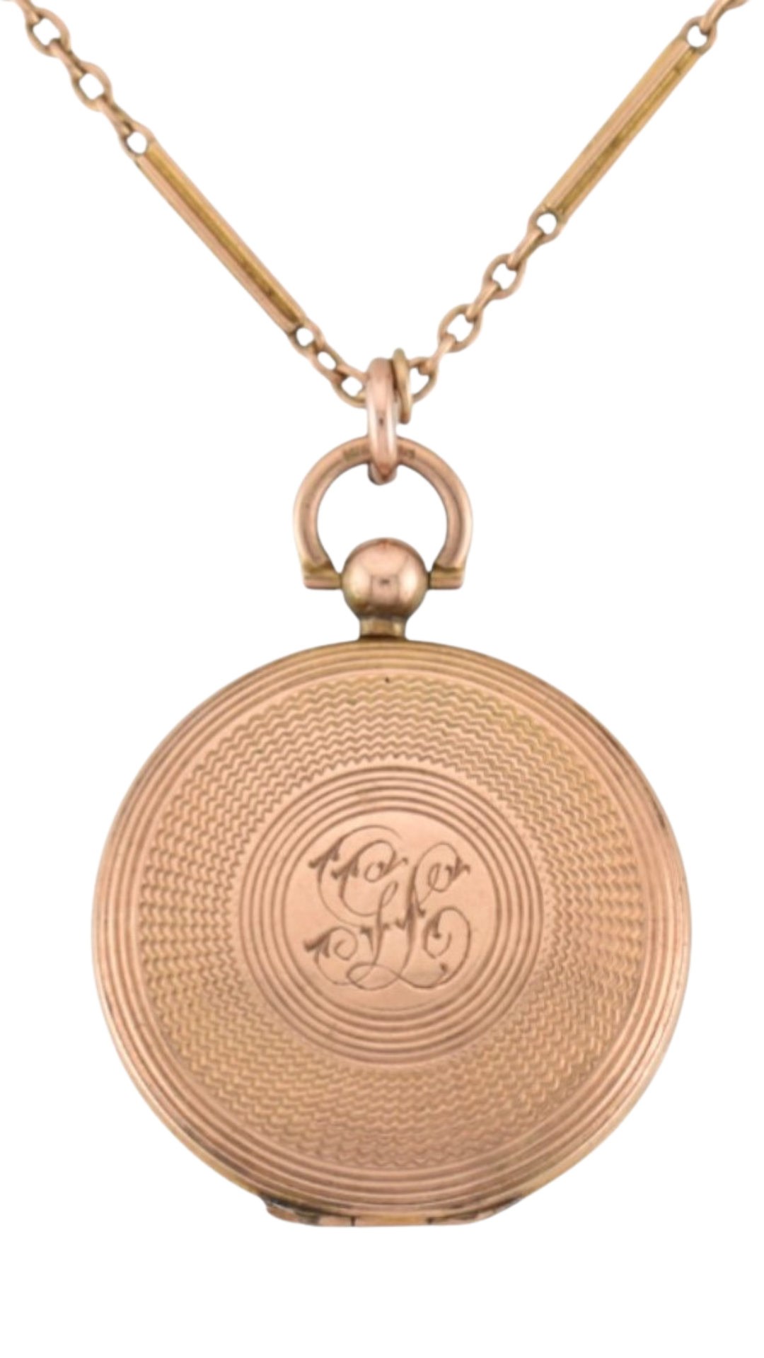 341 Edwardian Gold Locket Necklace