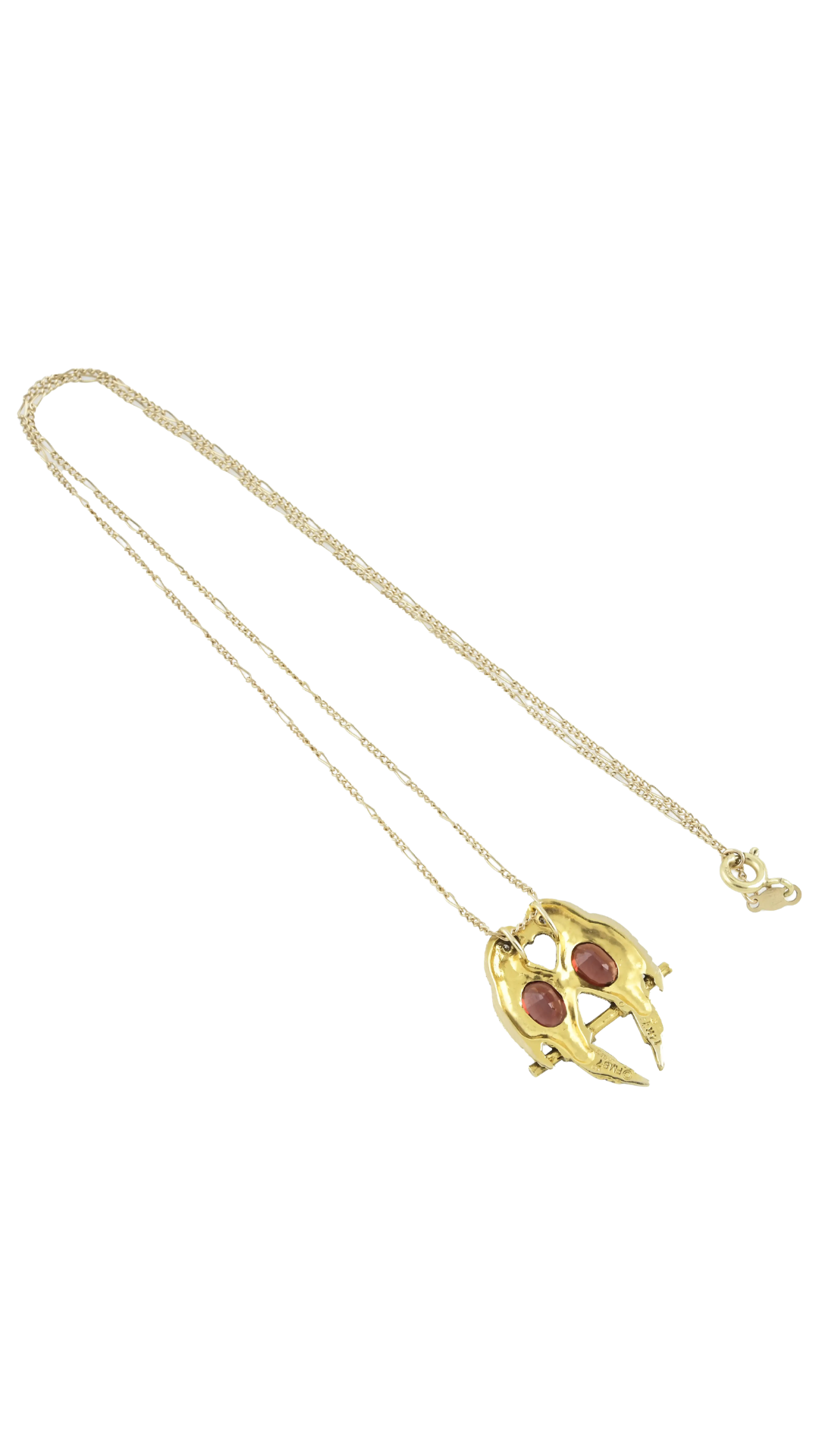 220 Garnet Diamond Parrot Necklace