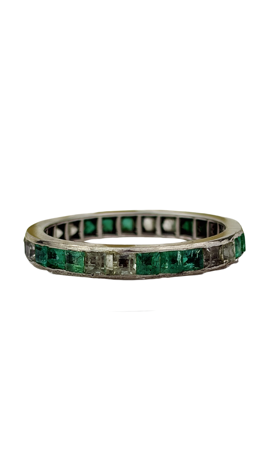 174 Emerald & White Sapphire Eternity Ring