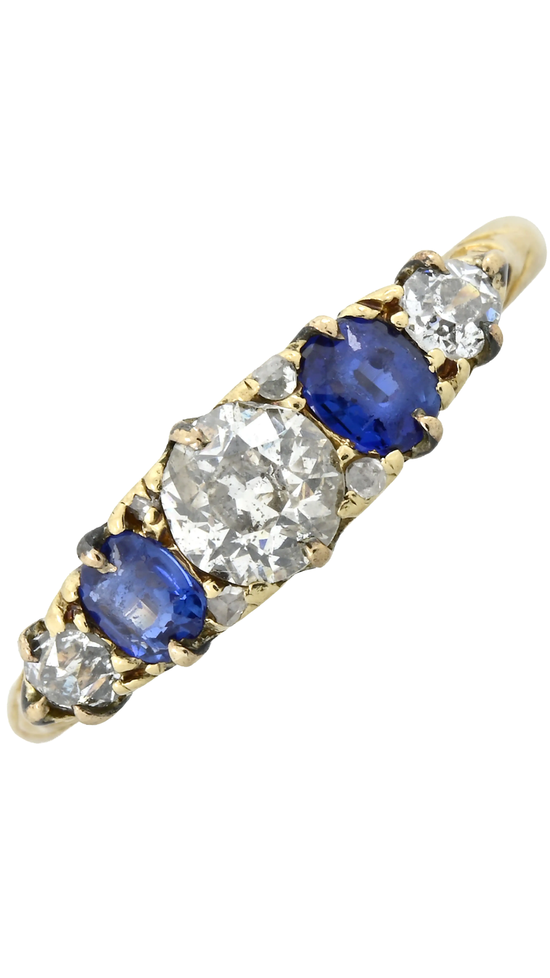 130 Victorian Sapphire Diamond Ring