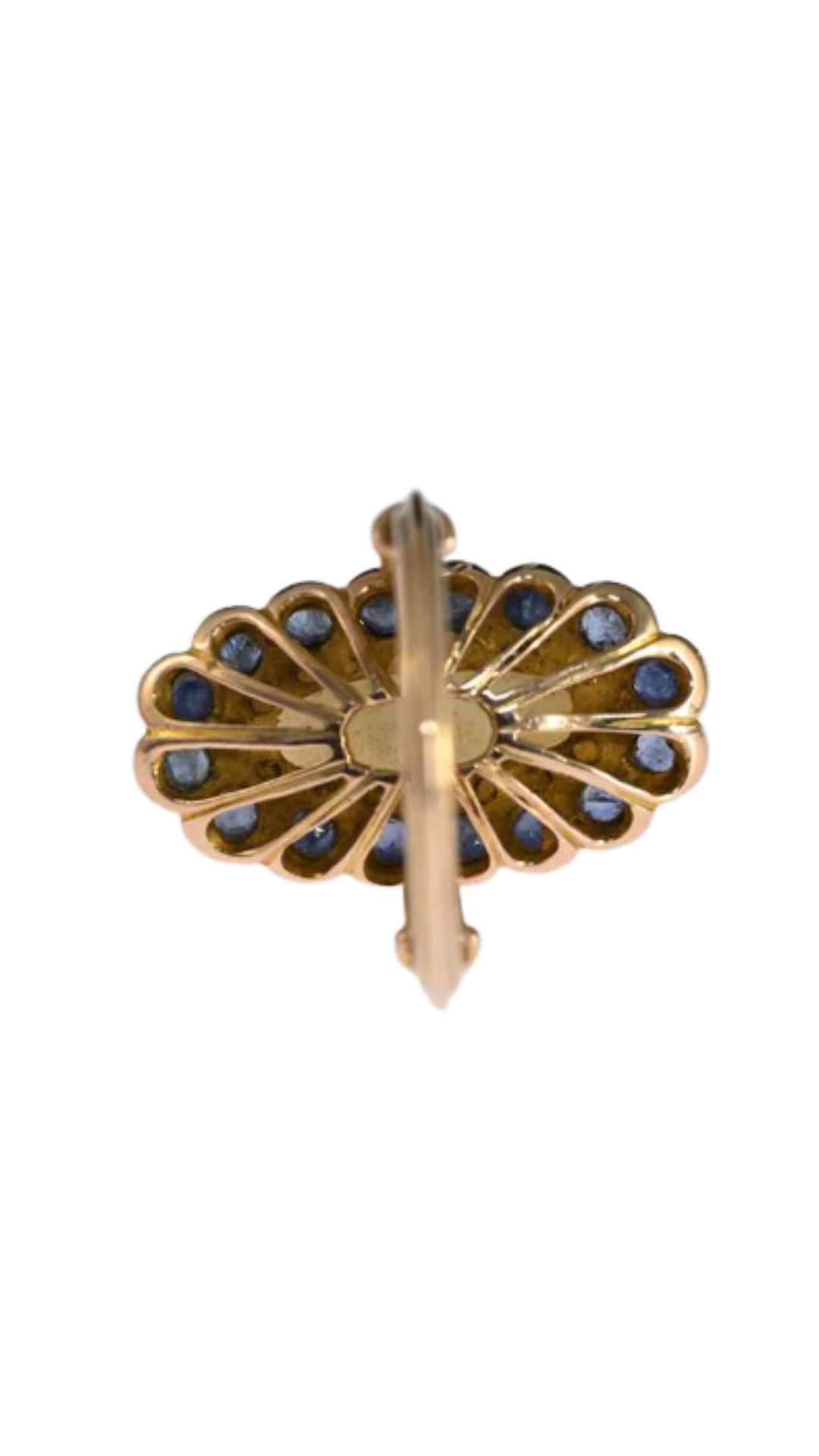 16 Opal Sapphire Cluster Ring