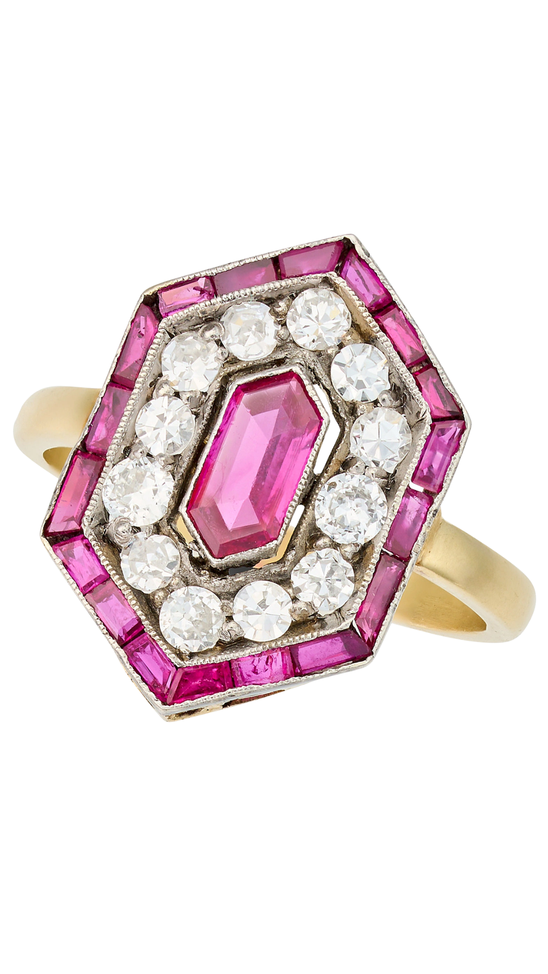 126 Art Deco Ruby Diamond Ring