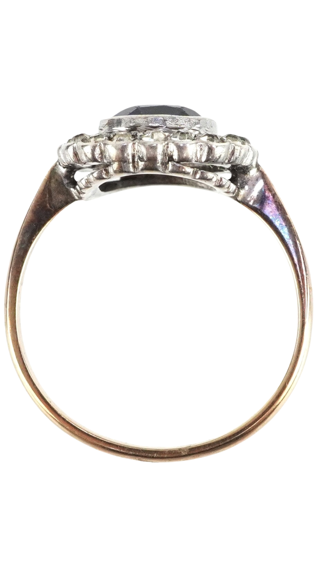 3091 Blue Cluster Halo Ring