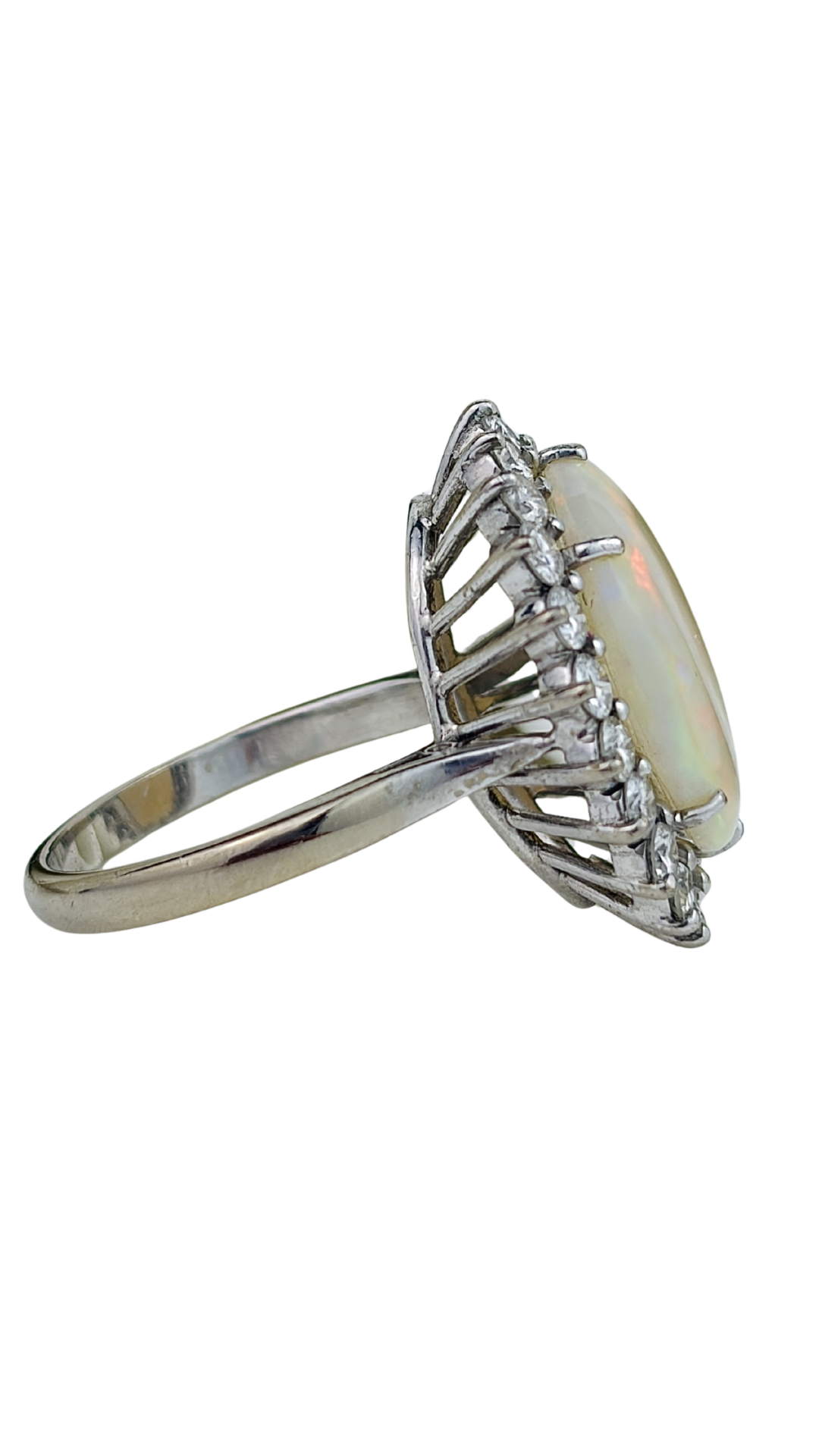 249 Opal & Diamond Halo Ring