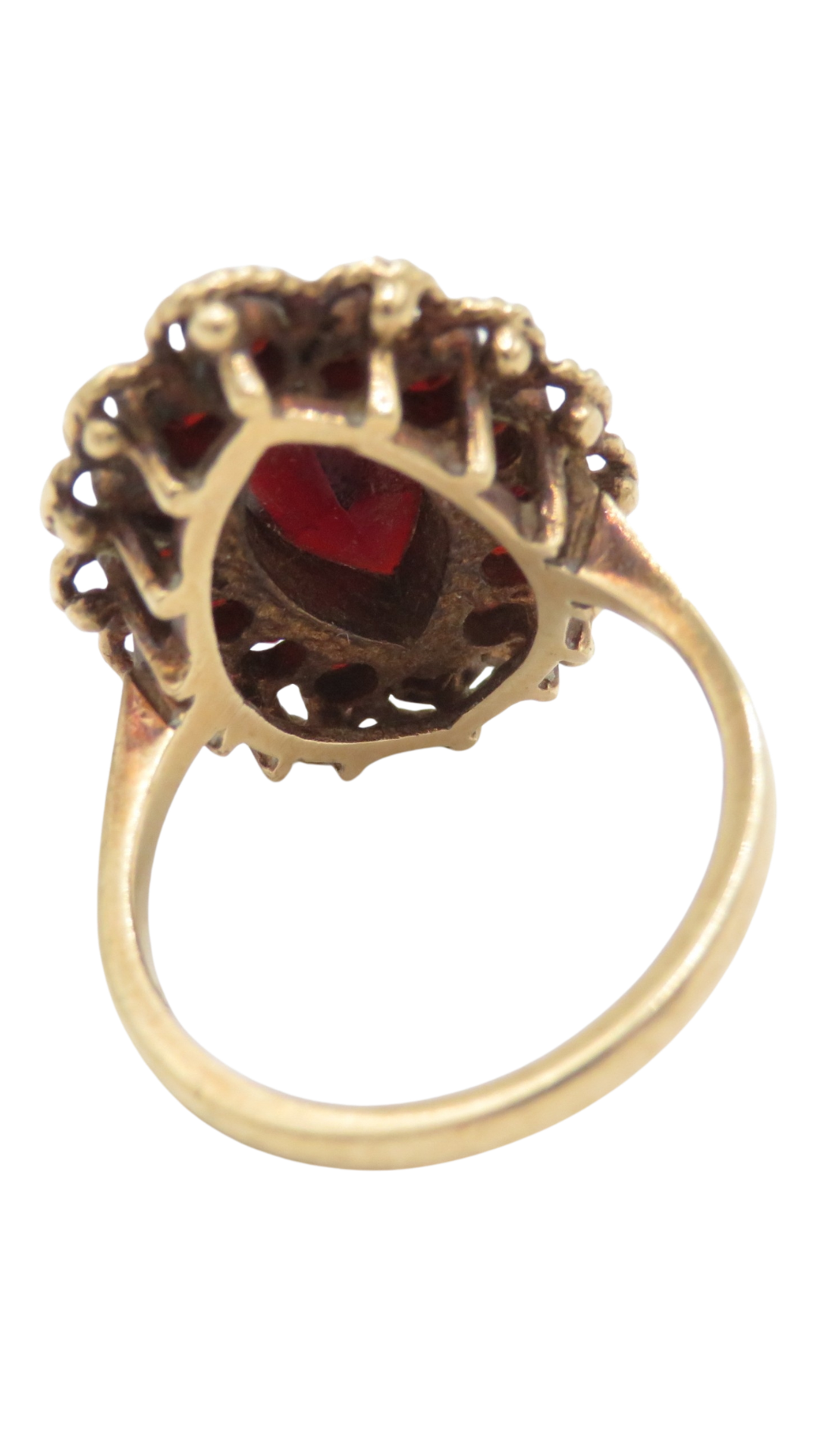 208 Garnet Navette Cluster Ring