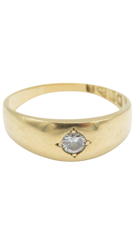186 Gold Diamond Solitaire Ring
