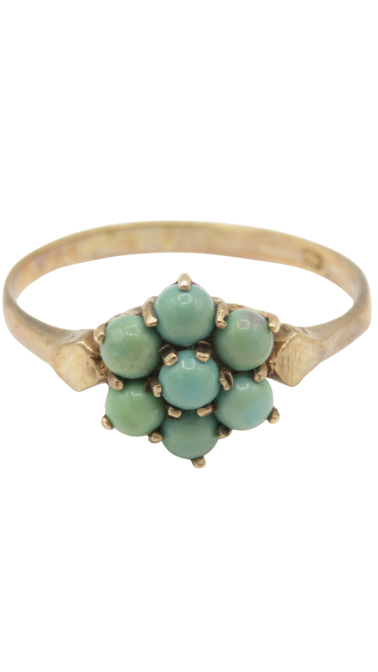 242 Turquoise Cluster Ring