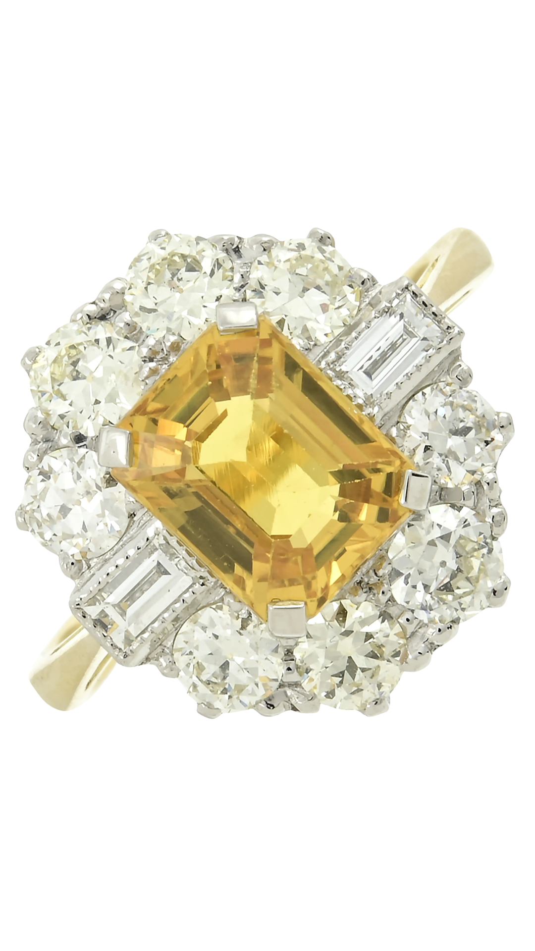425 Yellow Sapphire & Diamond Dress Ring