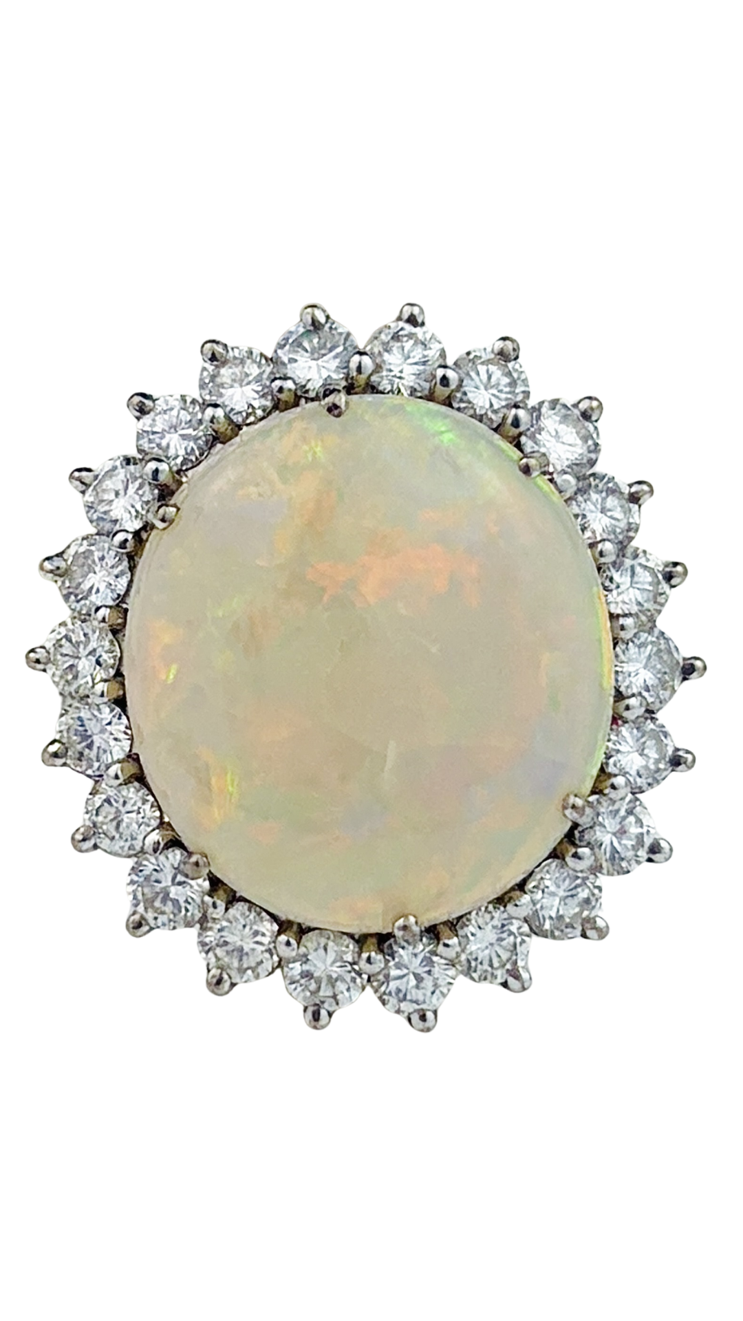 249 Opal & Diamond Halo Ring