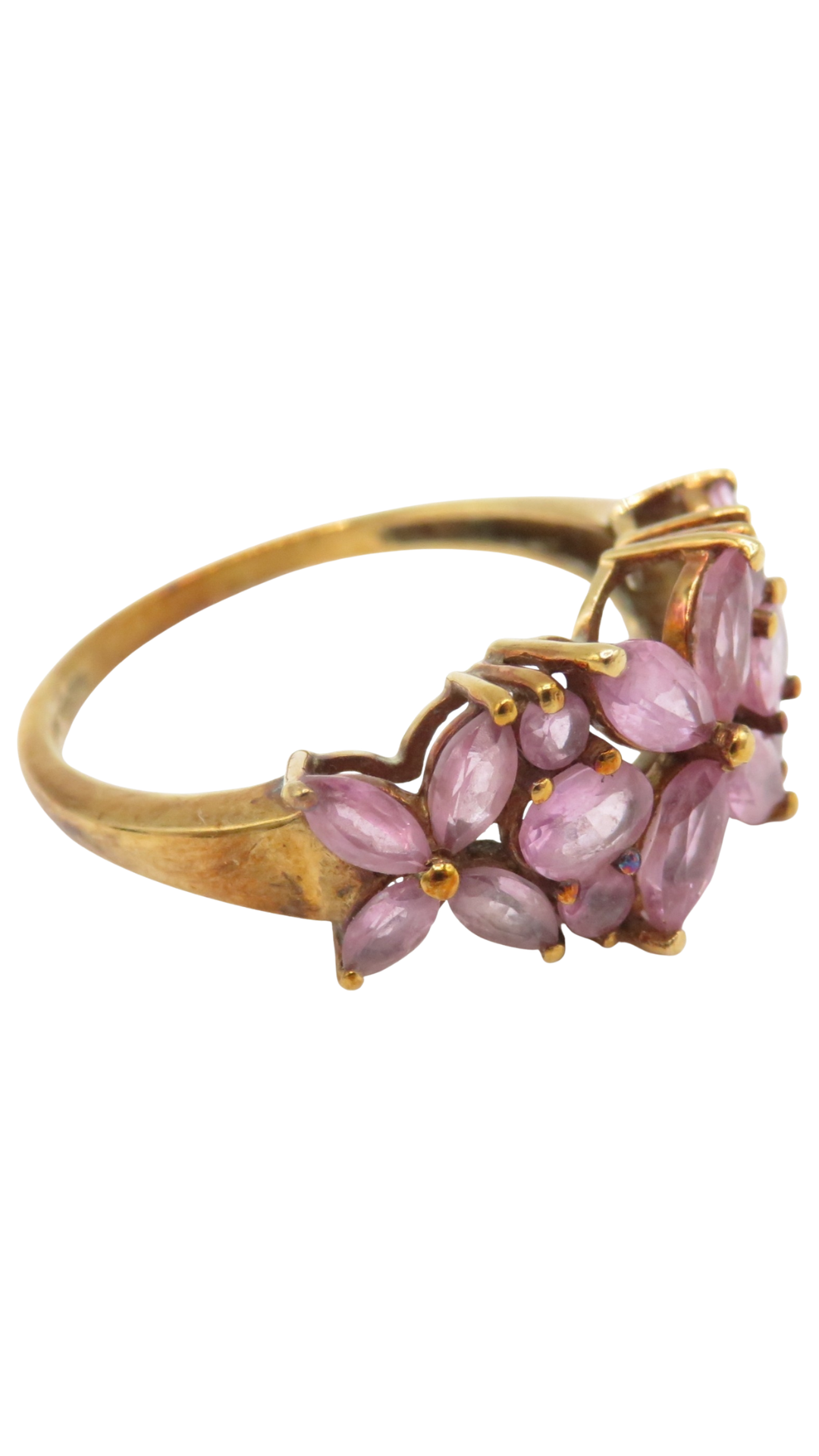 27 Pink Sapphire Floral Dress Ring