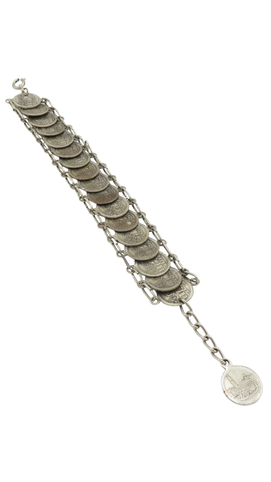 308 Silver Venezia Coin Bracelet