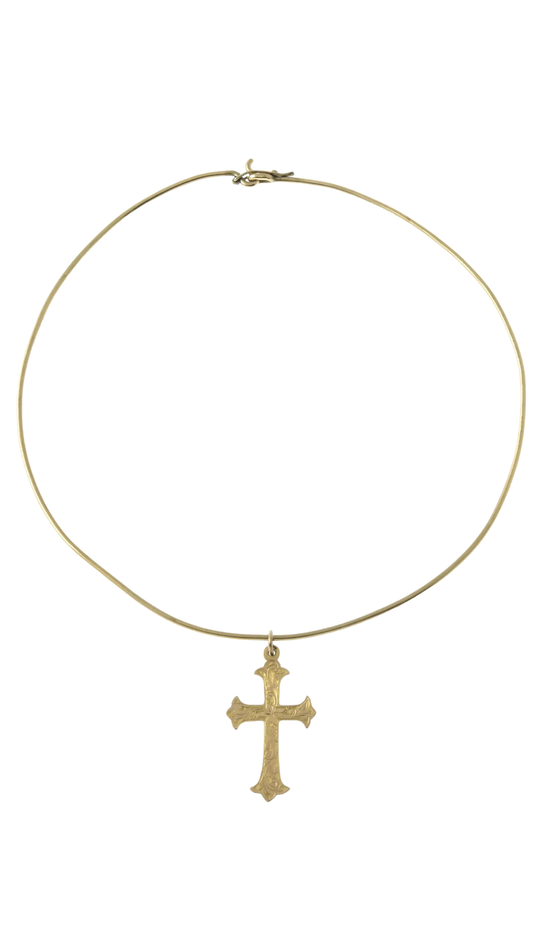433 Gold Cross Necklace