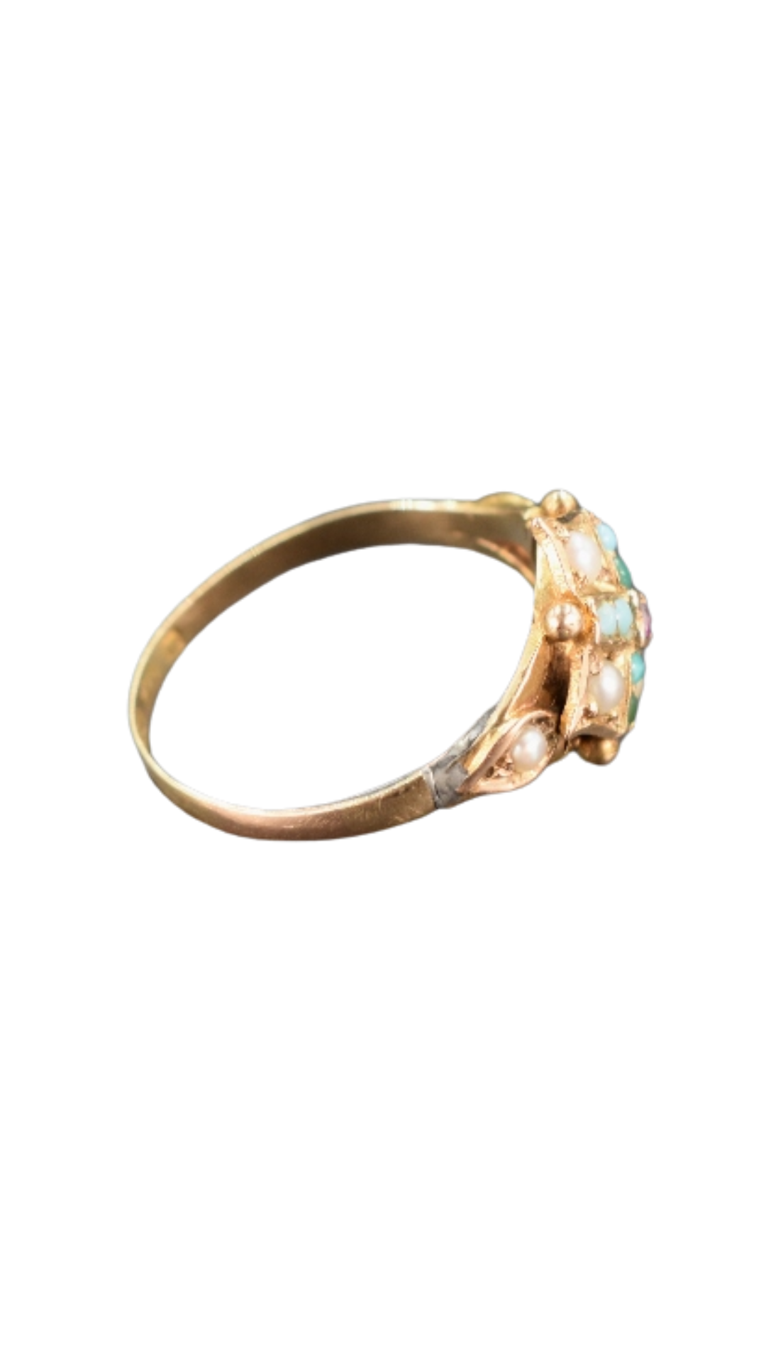 864 Ruby Turq Pearl Ring