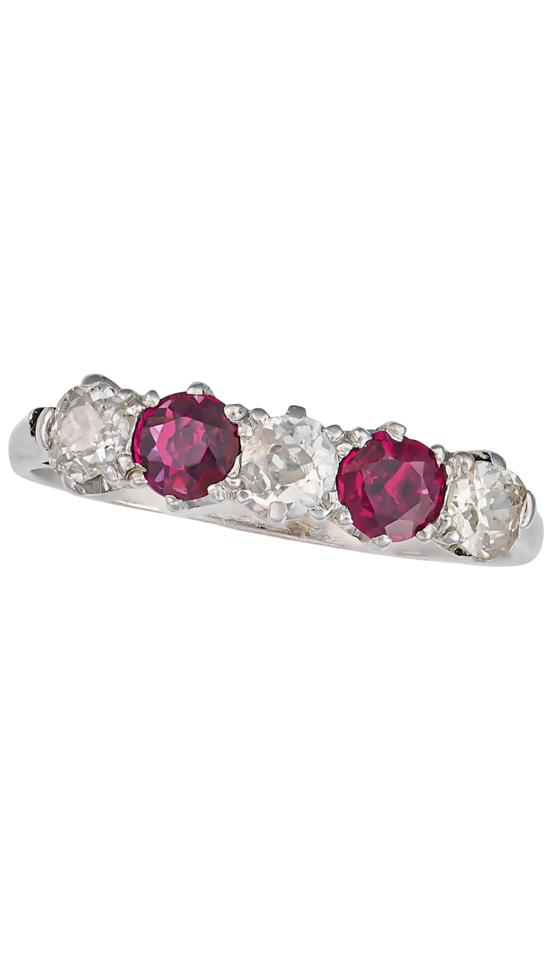 116 Ruby Diamond 5-Stone Ring