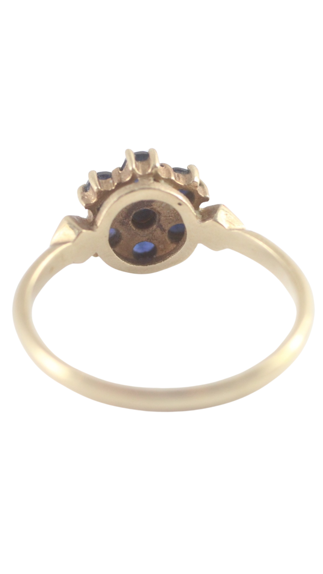 14 Gold Sapphire Cluster Ring