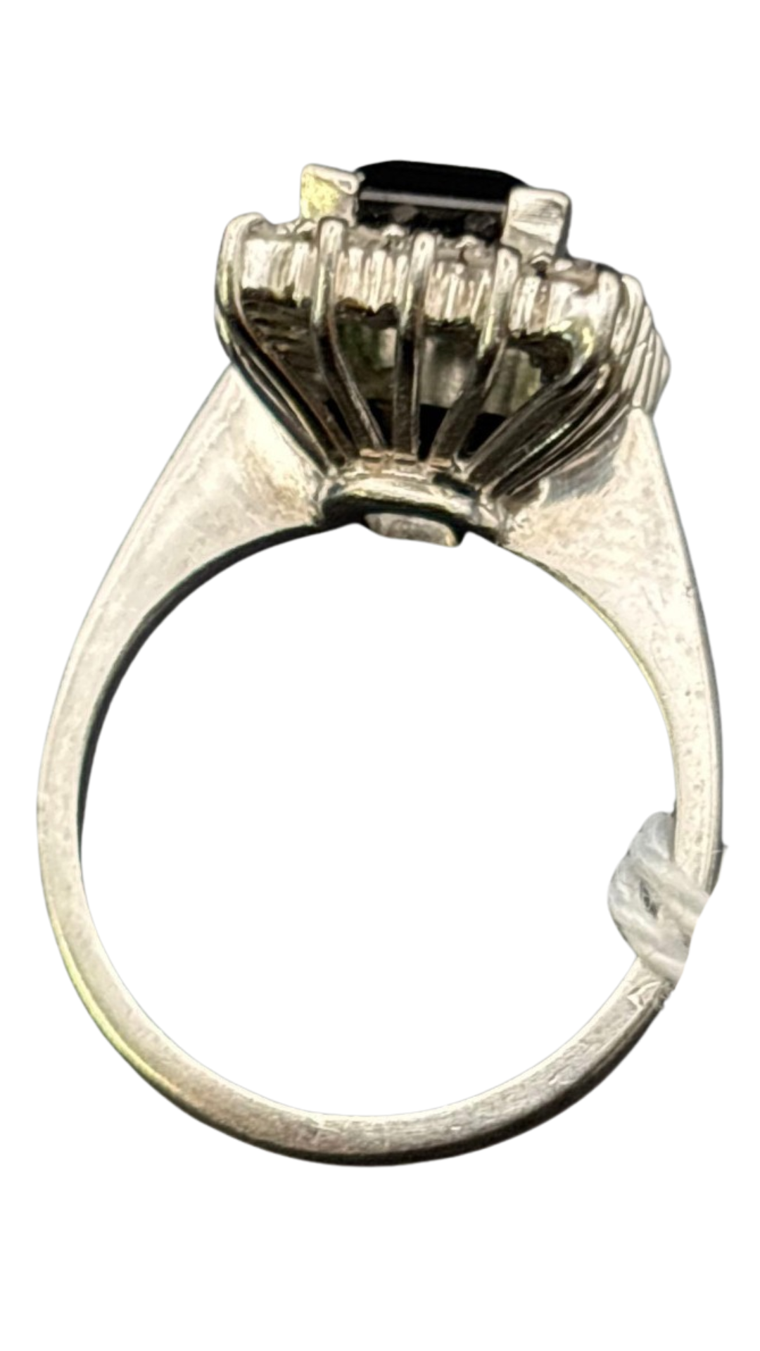 228 Tourmaline Diamond Rectangular Cluster Ring