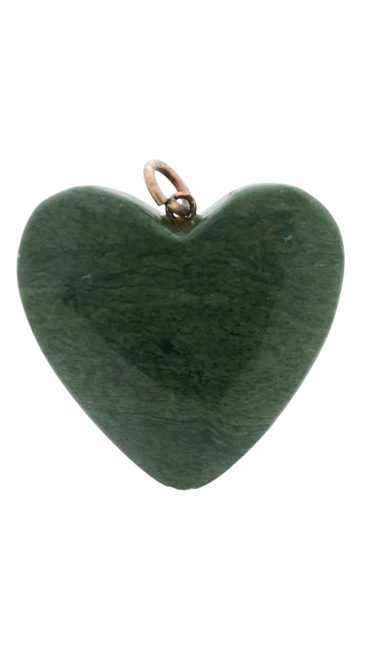 2267 Green Jade Heart Pendant