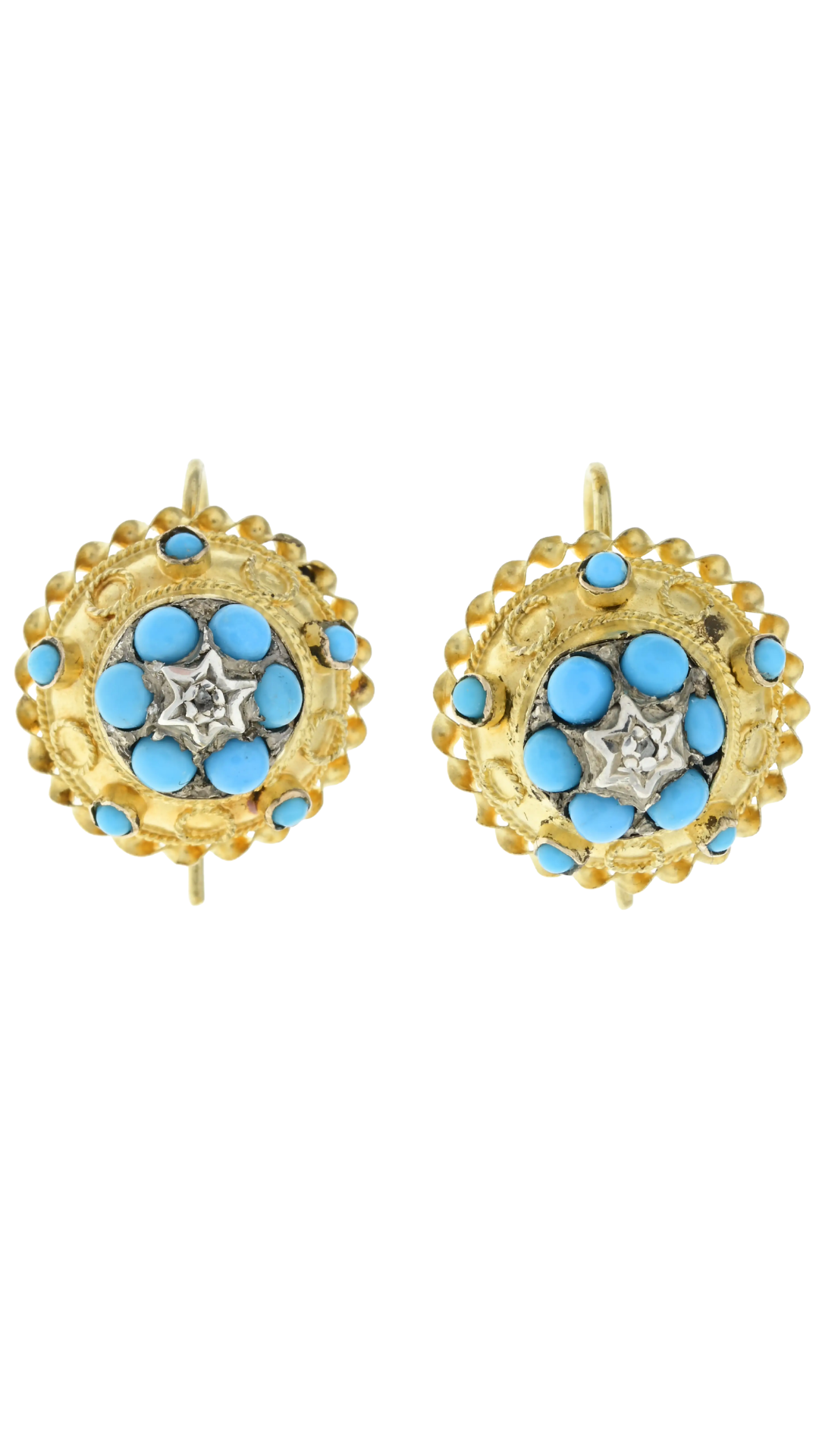 328 Turquoise Diamond Earrings