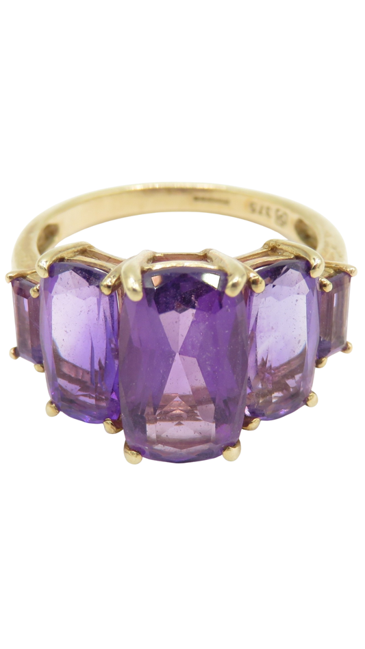 47 Amethyst 5-Stone Dress Ring