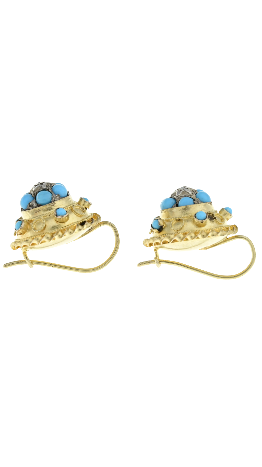328 Turquoise Diamond Earrings