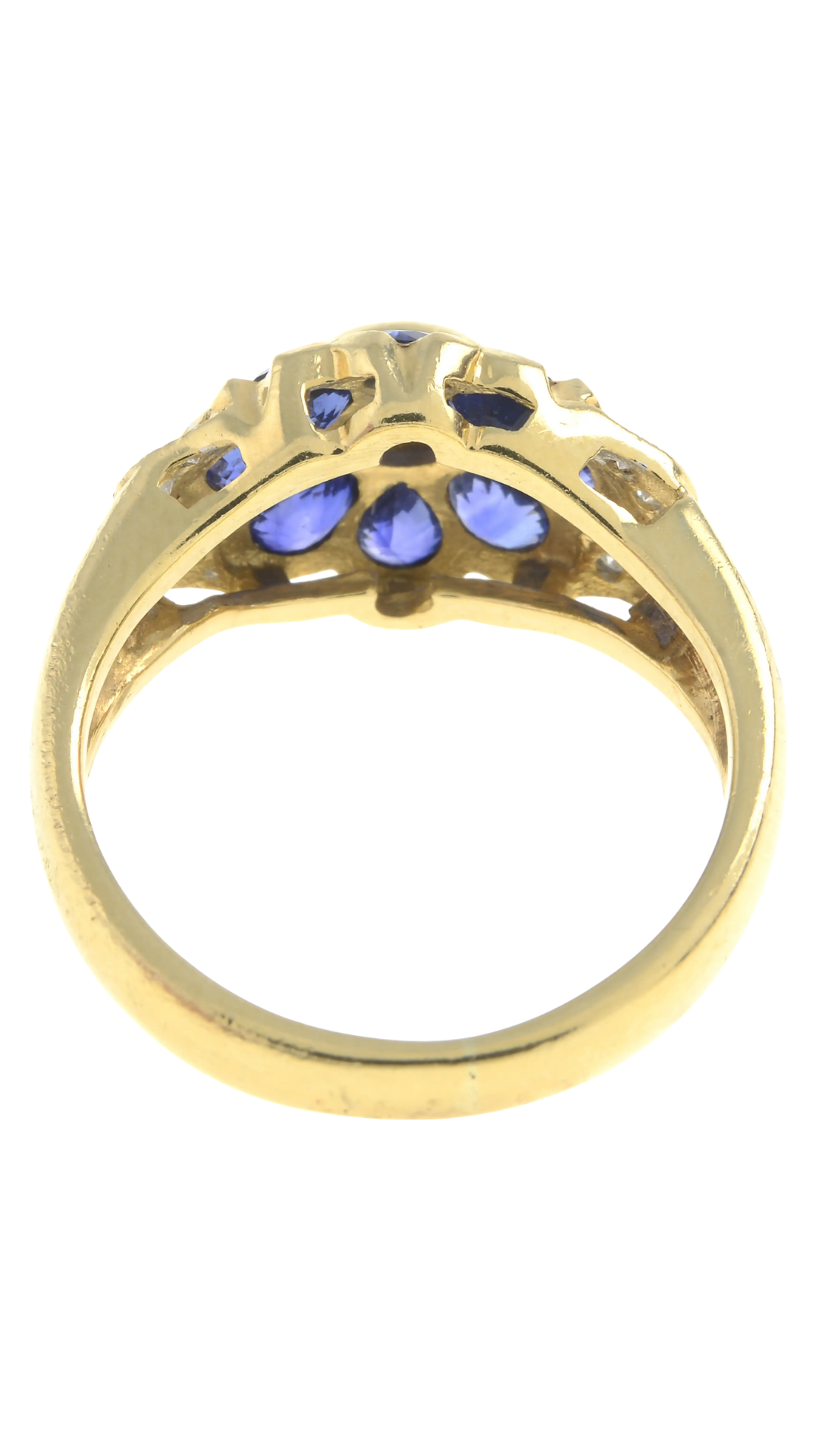 122 Sapphire Diamond Cluster Ring