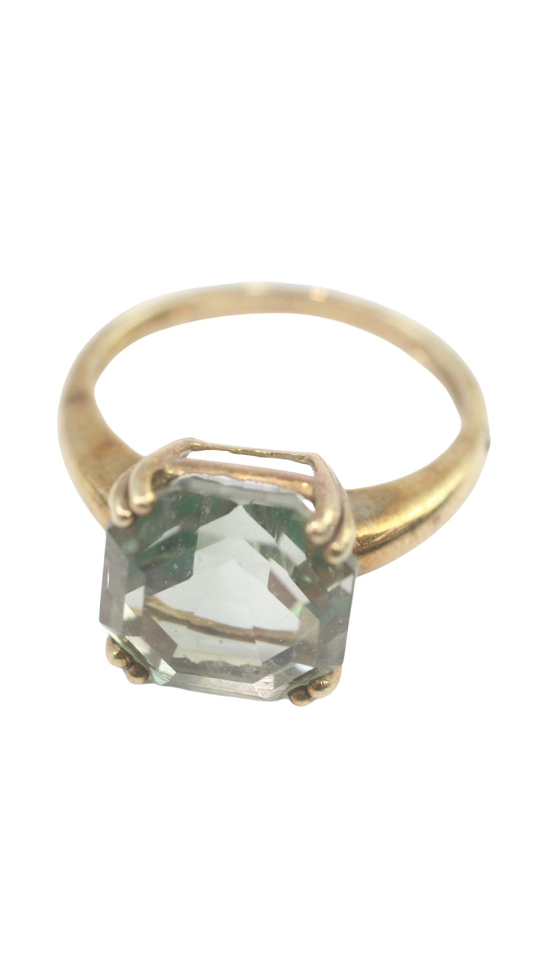 60 Prasiolite Solitaire Ring