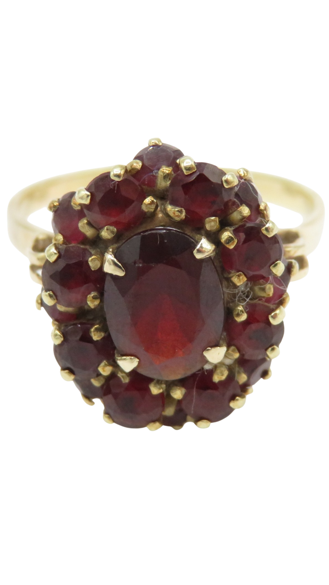 49 Garnet Halo Ring