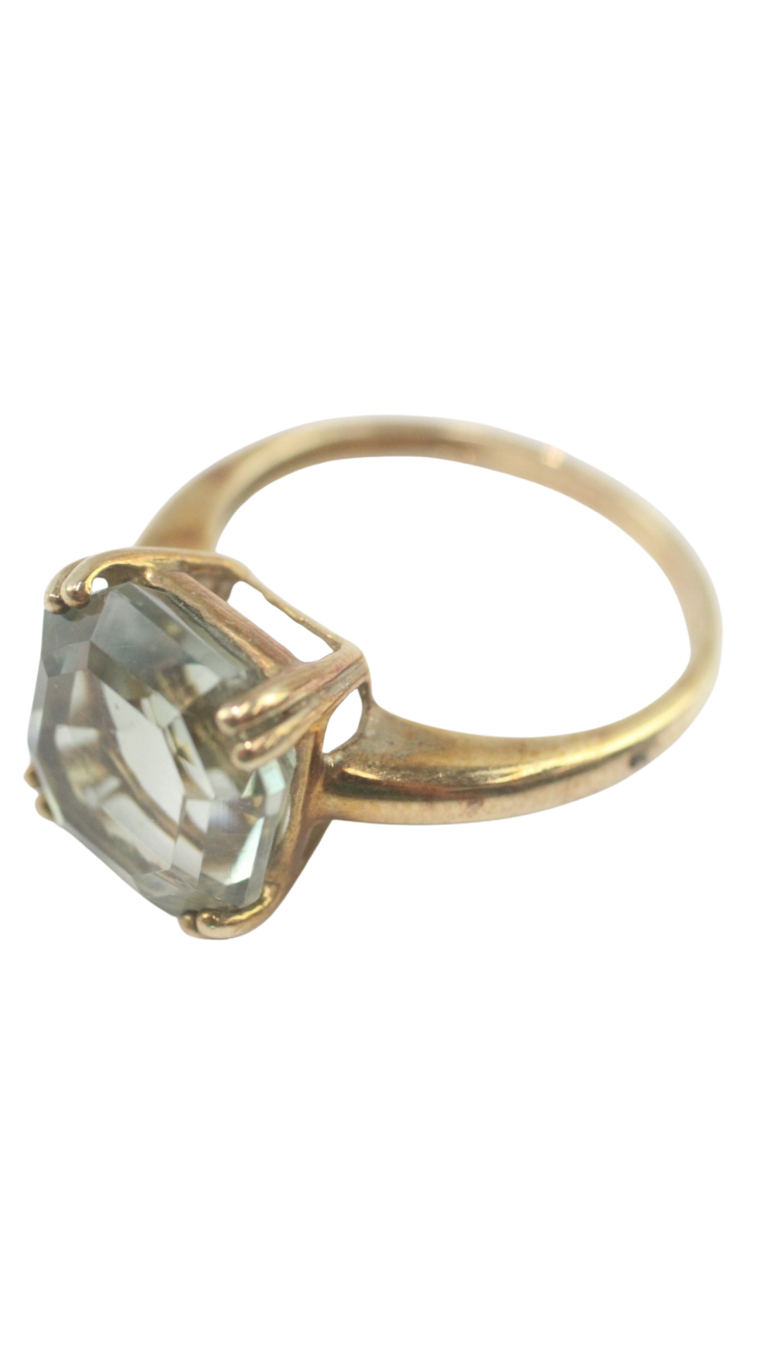 60 Prasiolite Solitaire Ring
