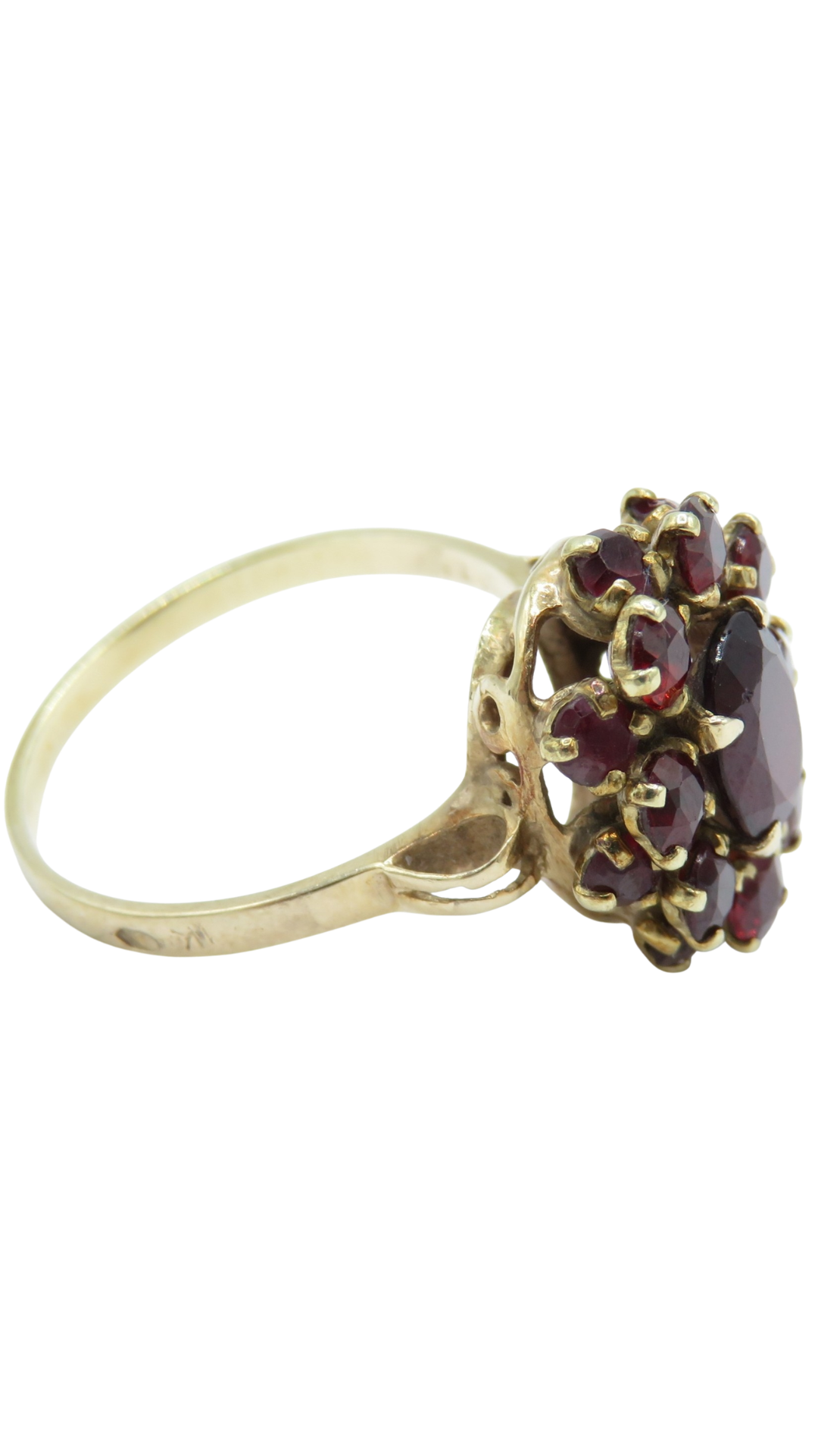 49 Garnet Halo Ring