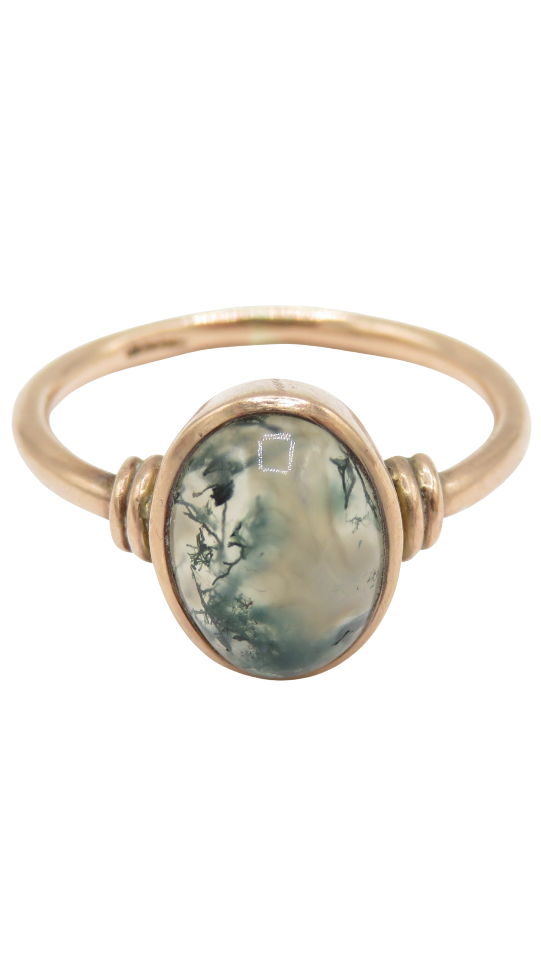 22 Moss Agate Ring