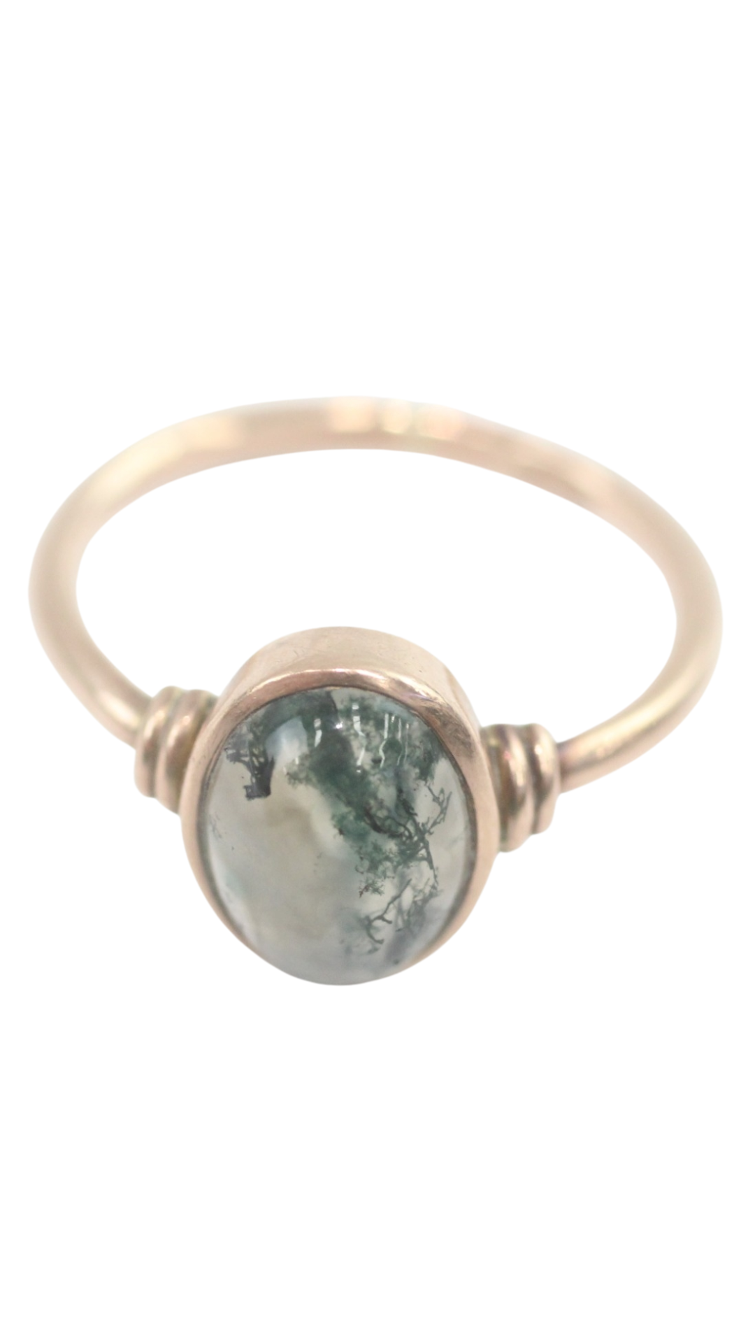 22 Moss Agate Ring