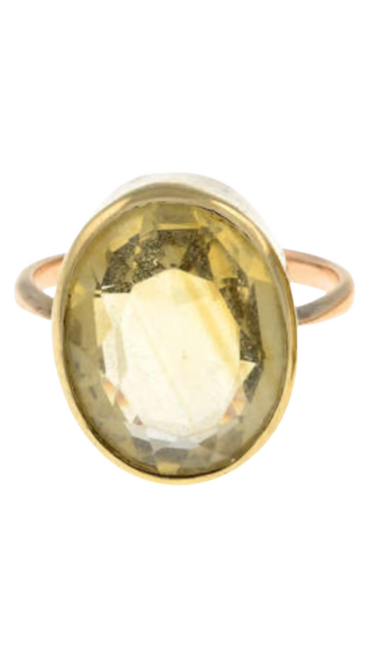 340 Citrine Single Stone Ring