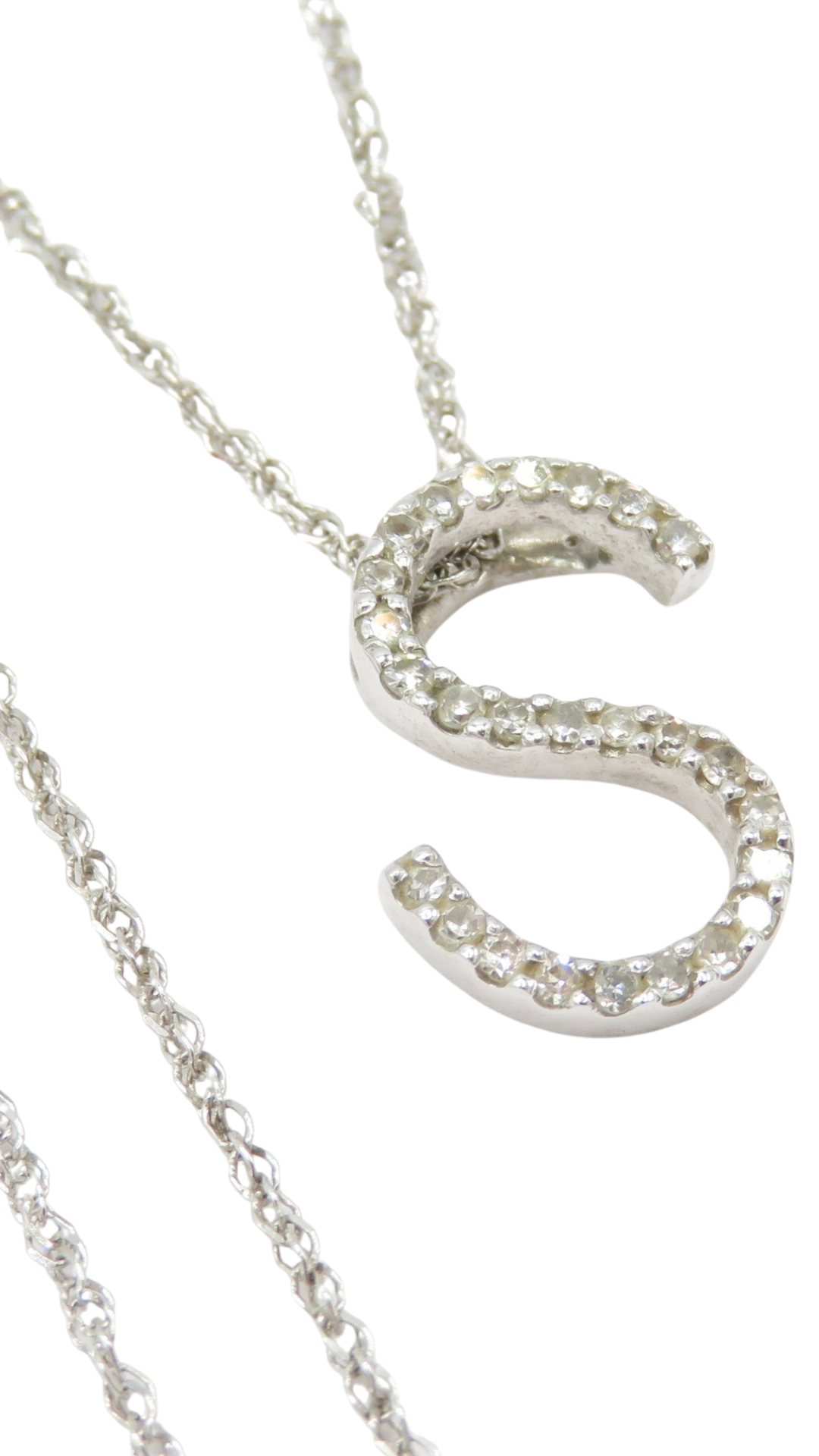 36 S Diamond Pendant Necklace